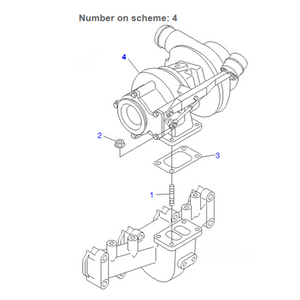 For Komatsu Excavator PW128UU-1 Engine S4D102E Turbo HX35W Turbocharger 6732-81-8800