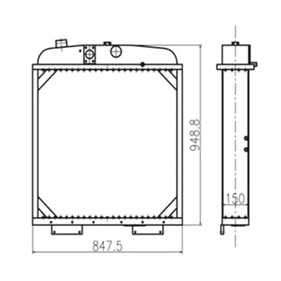 For Komatsu TY220 SD22 Water Tank Radiator Core ASS'Y