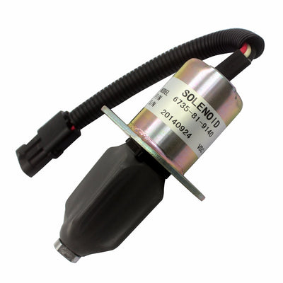 For Komatsu Fuel Shutoff Solenoid 6735-81-9160 24V