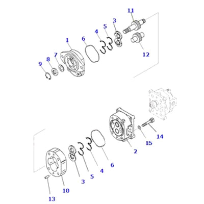For Komatsu Grader GD555-5 GD565-5 GD575-5 Transmission Pump 705-52-21250