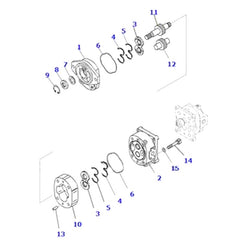 For Komatsu Grader GD555-5 GD565-5 GD575-5 Transmission Pump 705-52-21250