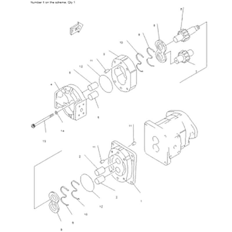 For Komatsu Grader GD705A-4A GD705A-4 GD705A-3A GD705A-3 Hydraulic Pump 705-52-20090 705-52-20160