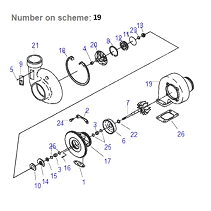 For Komatsu PC200EL-6K PC210-6K PC240-6K WA180-3MC WA250PT-3L Engine S6D102E Turbo H1C Turbocharger 6735-81-8180