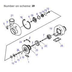 For Komatsu PC200EL-6K PC210-6K PC240-6K WA180-3MC WA250PT-3L Engine S6D102E Turbo H1C Turbocharger 6735-81-8180