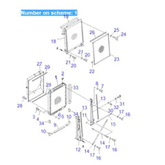 For Komatsu R350JG-1 PC200-6 PC210-6 Water Tank Radiator ASS'Y 206-03-61410
