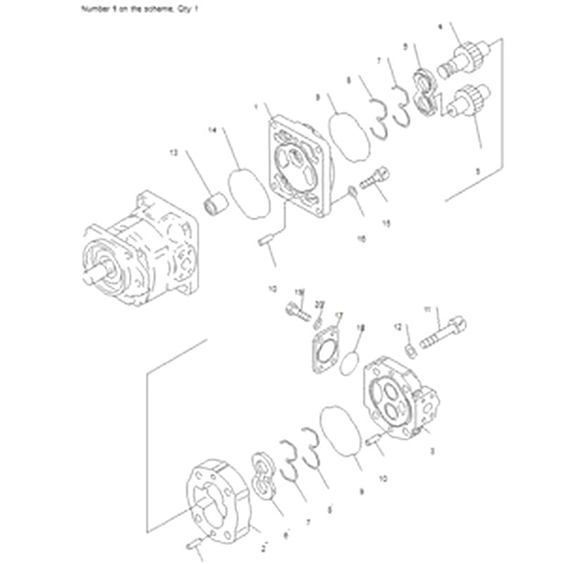 For Komatsu Wheel Loader WA400-3A-S WA400-3-X WA400-3-H WA420-3 Hydraulic Pump 705-52-30360
