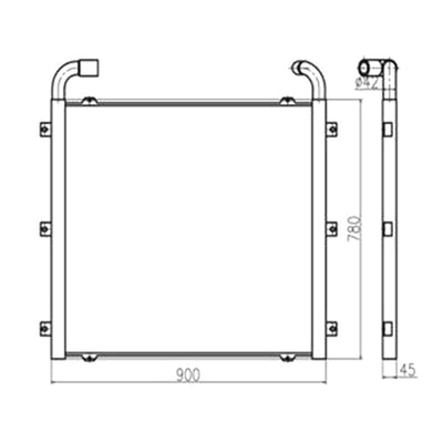 For Sany Excavator SY215-8 Hydruli Oil Cooler