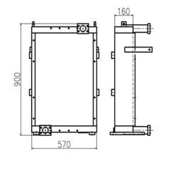 For SDLG LG6360E Hydraulic Oil Cooler