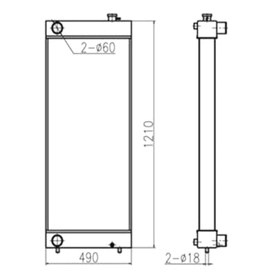 For Sumitomo Excavator SH320 SH360HD-5 Water Tank Radiator Core ASS'Y