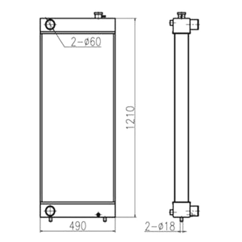 For Sumitomo Excavator SH350-3 SH350-5 Water Tank Radiator Core ASS'Y