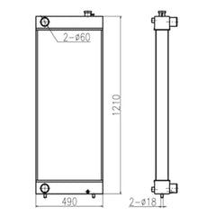 For Sumitomo Excavator SH350-3 SH350-5 Water Tank Radiator Core ASS'Y