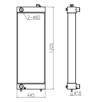 For Sumitomo Excavator SH450-3 SH450-5 SH460HD-5 Water Tank Radiator Core ASS'Y