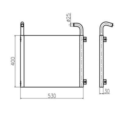 For Yanmar Excavator VIO75-B Hydraulic Oil Cooler