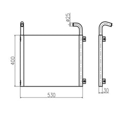 For Yanmar Excavator VIO75-B Hydraulic Oil Cooler