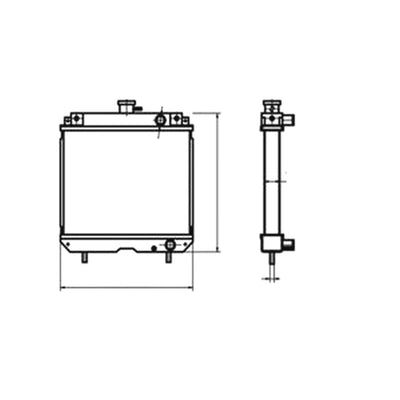 For Yanmar F190 F210 F230 F250 Water Tank Radiator Core ASS'Y 119854-44500