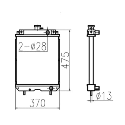 For Yanmar Water Tank Radiator Core ASS'Y 119265-44500