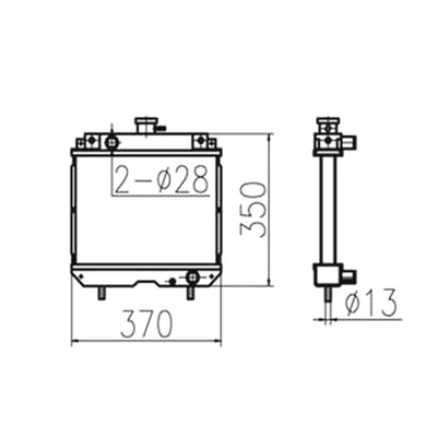 For Yanmar Water Tank Radiator Core ASS'Y 119853-44510