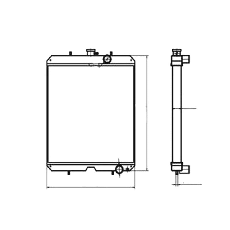 For Yanmar Water Tank Radiator Core ASS'Y 123951-44500