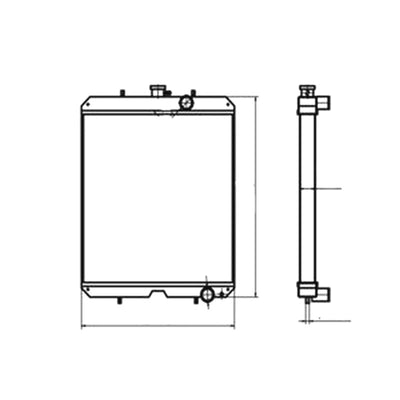 For Yanmar Water Tank Radiator Core ASS'Y 123951-44500