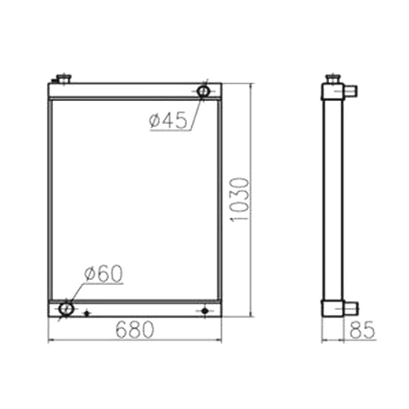 For YUCHAI Excavator YC230LC-8 Water Tank Radiator Core ASS'Y