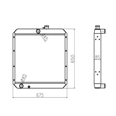 For YUCHAI Excavator YC60-7 Water Tank Radiator Core ASS'Y