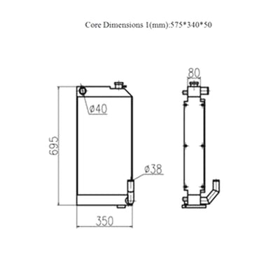 For YUCHAI Excavator YC60-8 Water Tank Radiator Core ASS'Y