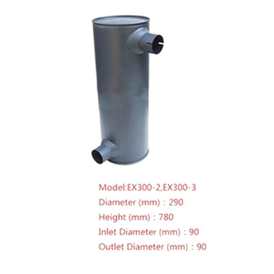 For Hitachi Excavator EX300-2 EX300-3 Isuzu Engine 6SD1-TPD Muffler Silencer 4284449