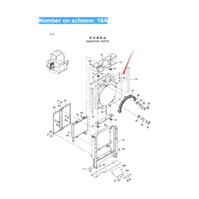 For Hitachi Excavator ZX60-HCMC ZX70 ZX70-HHE ZX80LCK ZX80SB-HCME Water Tank Radiator Core ASS'Y 4479181