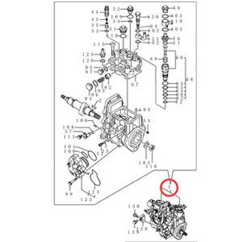 Fuel Injection Pump VV72923651320 for Yanmar Engine 3TNV88-BPYB New Holland Excavator E30B E35B - Buymachineryparts