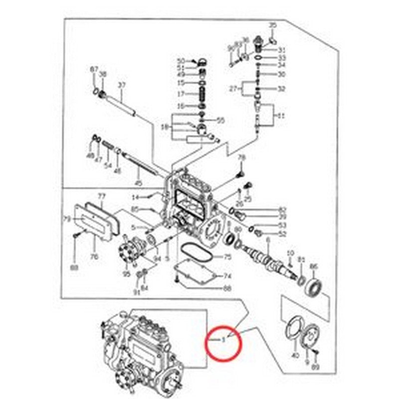 Fuel Injection Pump VV72961651370 for Yanmar Engine 4TNE84-YB Kobelco Excavator SK40SR SK45SR-2 SD40SR - Buymachineryparts