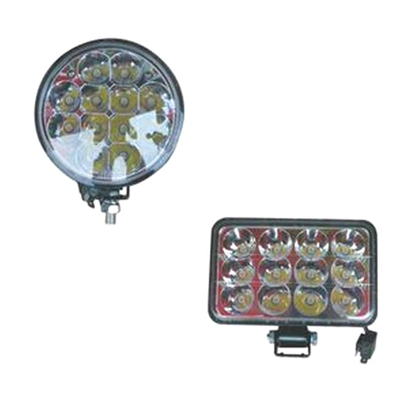 General LED Lamp Work Lights 9-30V 36W 12 Beads 5 Inch Round Square Refit for Car