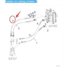Hose 1450MM 208-62-71150 for Komatsu PC550LC-8 PC450LC-8 PC450LC-7 PC450-8 PC450-7 PC400LC-8 PC400LC-7 PC400-7 Excavator