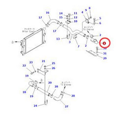 Hose 6152-12-4910 for Komatsu Engine 6D125E Excavator PC400-6 PC450-6 PW400MH-6 - Buymachineryparts