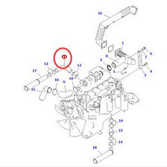 Hose 6152-12-4930 for Komatsu Engine 6D125E Excavator PC400-6 PC400LC-6 PC450-6 PW400MH-6 - Buymachineryparts