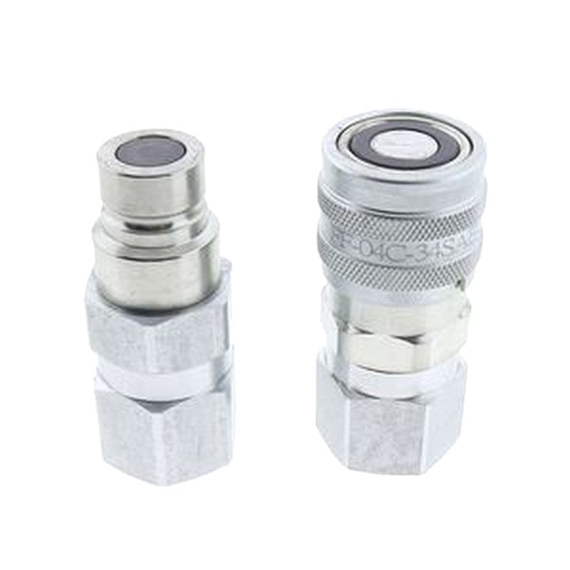 Hydraulic Male & Female Flat Face Coupler Kit AT312470 KV14216 for John Deere 110 240 250 260 270 315 317 320 325 328 332 410G 310G 320D 318D 310SG