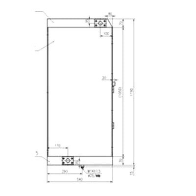 Hydraulic Oil Cooler 332/H8297 for JCB Excavator JS360B
