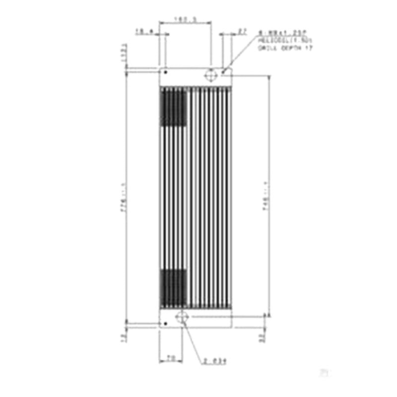 Hydraulic Oil Cooler for Hyundai Excavator RX75-VS
