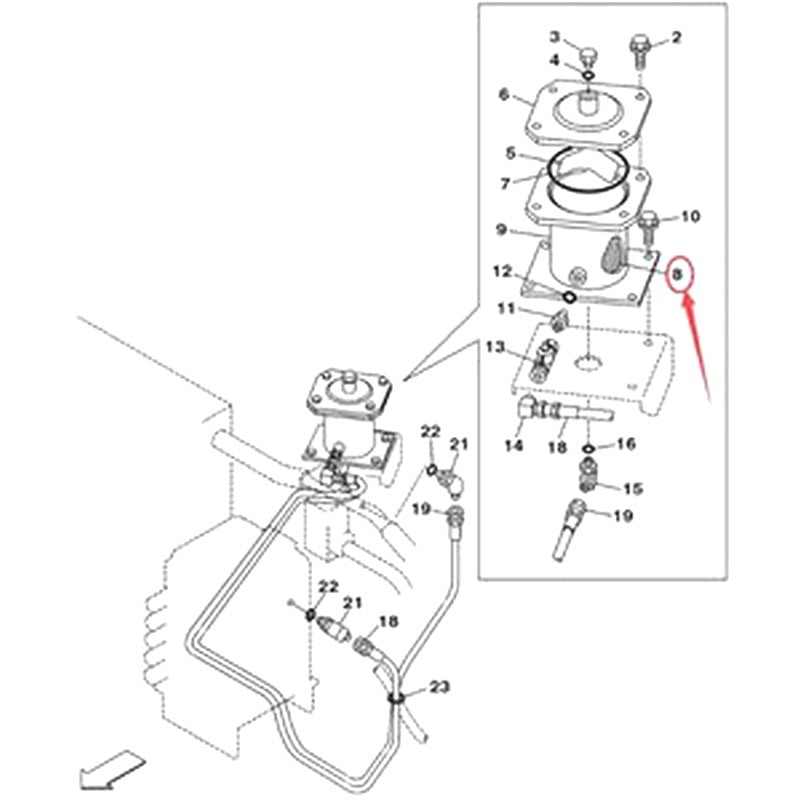 Hydraulic Oil Filter 167857A1 for CASE Crawler Excavator CX75SR CX130 CX80 CX135SR 9007B CX160