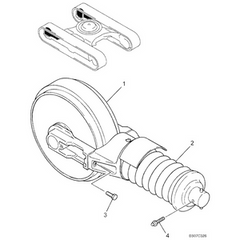 Idler Assembly LC52D00006F1 & LB52D00007F2 for Kobelco Excavator SK290LC
