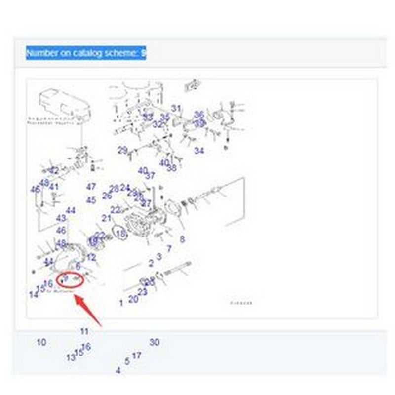 Water Pump Impeller 6162-63-1353 for Komatsu S6D170-1D S6D170-1G SA6D170-A SA6D170-B SA6D170E-2A SA6D170E-2B SA6D170E-2E