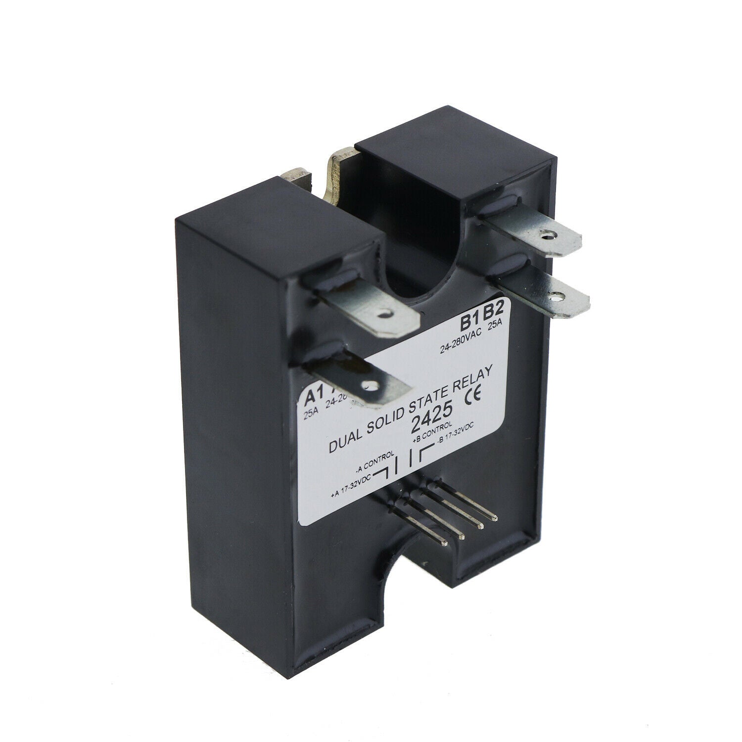 Dual Solid State Relay SSR 17-32VDC Input 280VAC 25A Replace Crydom D2 ...