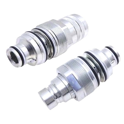 Male & Female Flat Face Coupler Kit 6679837 6680018 for Bobcat 753 763 773 863 864 883 A220 A300 A770