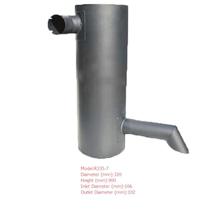 Muffler Silencer for Hyundai Excavator R335-7