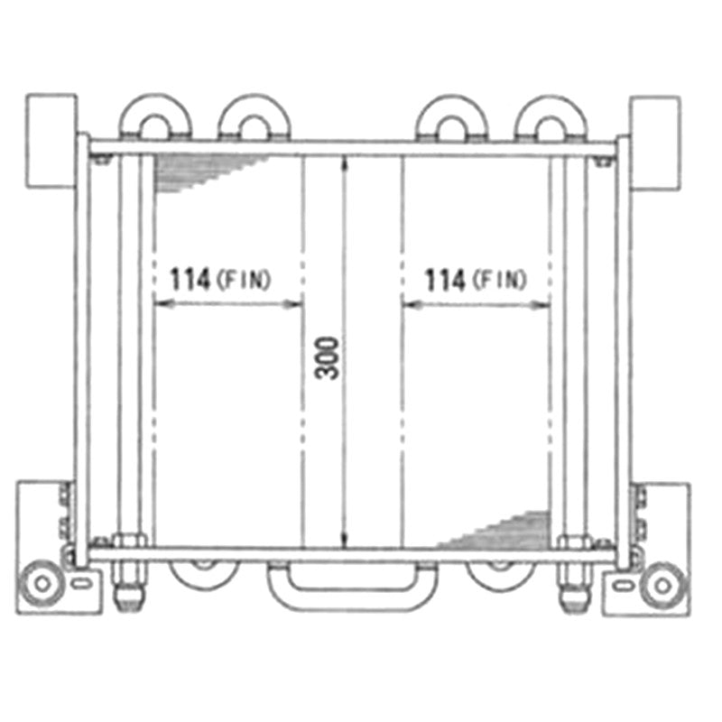 Oil Cooler 104-Y16-3272 for Komatsu Bulldozers D20PL-7 D21A-7 D21S-7