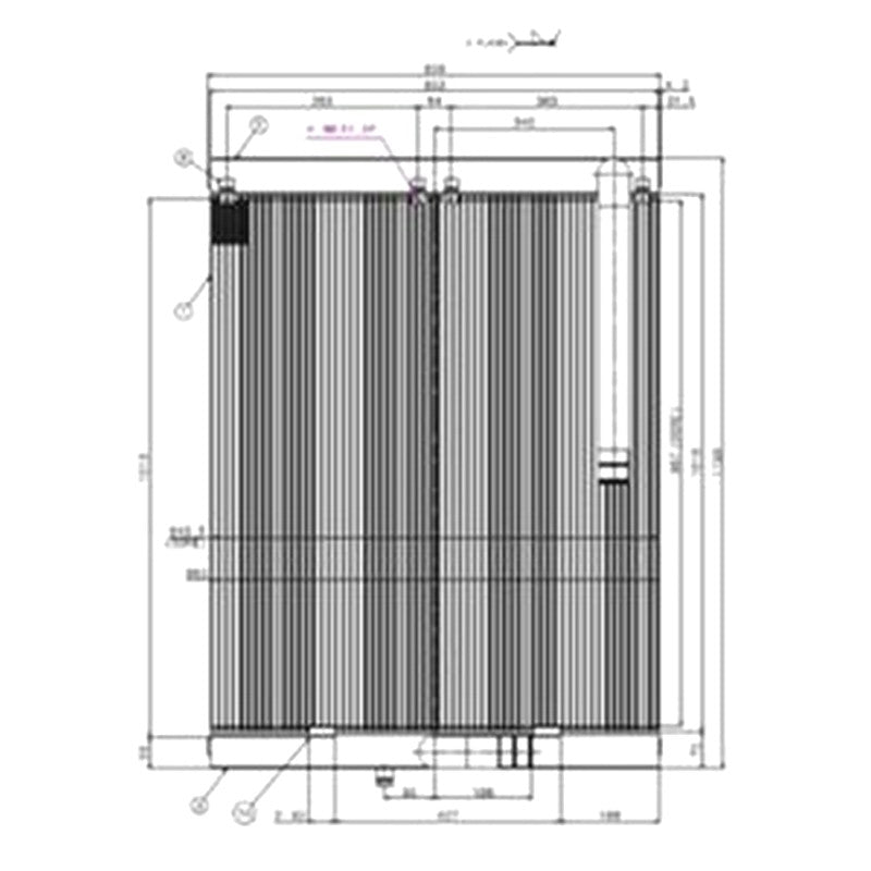 Oil Cooler 13C92000 for Doosan Excavator S330LC-V S400LC-V