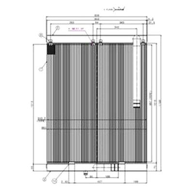 Oil Cooler 13C92000 for Doosan Excavator S330LC-V S400LC-V