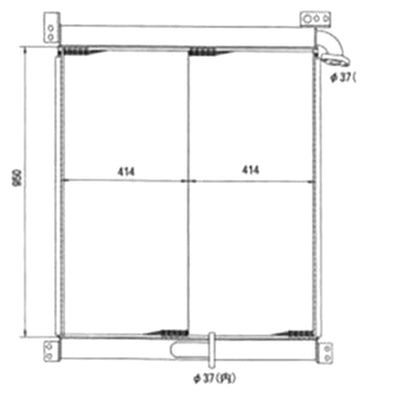Oil Cooler 207-03-51121 for Komatsu PC310LC-5 PC310-5 PC300LC-5 PC300-5 PC300 Excavator