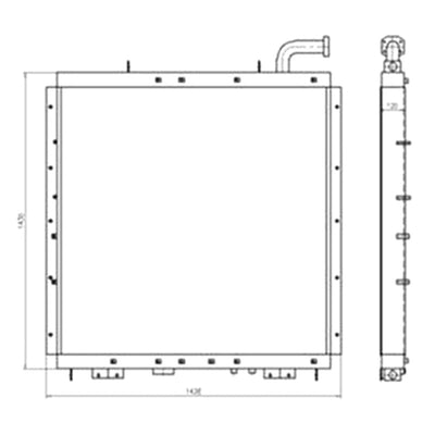 Oil Cooler 21N-03-31311 21N-03-41120 for Komatsu PC1100-6 PC1250-7 PC1250-8 Excavator