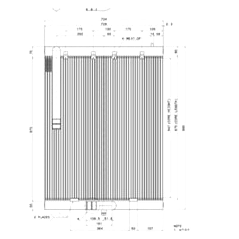 Oil Cooler 2202-9061A-02 for Doosan Excavator S220LC-V S225LL S220LC-6