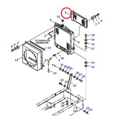 Oil Cooler 418-62-A1511 for Komatsu Loader WA250-3L WA250-3MC WA250PT-3MC WA250PT-3L - Buymachineryparts